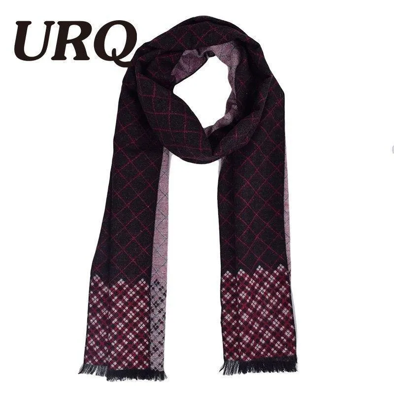 Man Checked Winter Scarves Fashion Style Long Kaschmirschal Soft Warm Wraps Casual Style