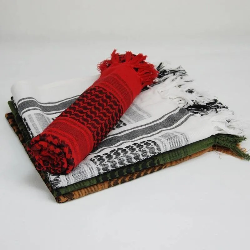 Baumwolle verdicken Multifunktions taktische Schal Mann Arabisch Keffiyeh Wrap Bandana Palästina Military Schals