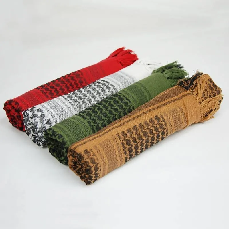 Baumwolle verdicken Multifunktions taktische Schal Mann Arabisch Keffiyeh Wrap Bandana Palästina Military Schals