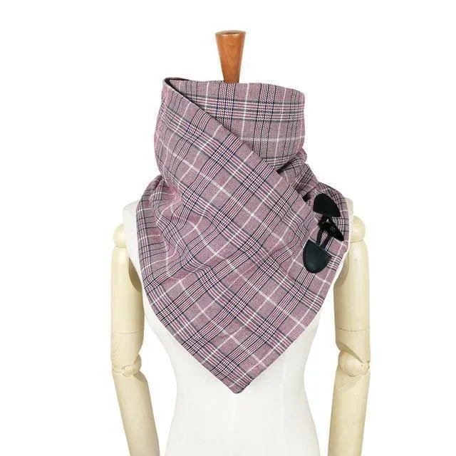 Wolle Winter Damen Herren Schal Mode Schal Halstuch Schals Wickelschal Unisex Schal Horn Knebelverschluss