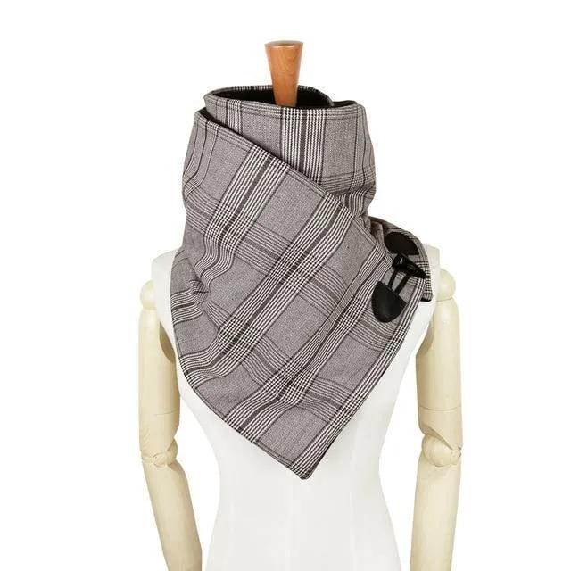 Wolle Winter Damen Herren Schal Mode Schal Halstuch Schals Wickelschal Unisex Schal Horn Knebelverschluss