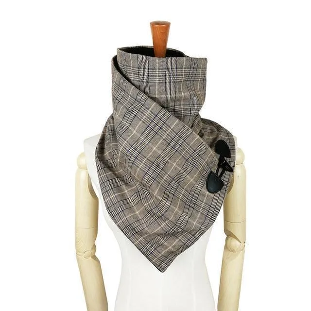 Wolle Winter Damen Herren Schal Mode Schal Halstuch Schals Wickelschal Unisex Schal Horn Knebelverschluss