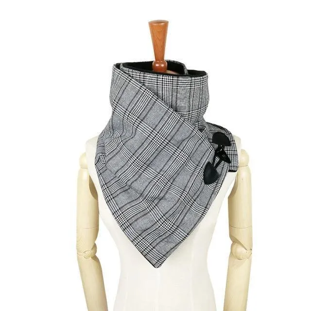 Wolle Winter Damen Herren Schal Mode Schal Halstuch Schals Wickelschal Unisex Schal Horn Knebelverschluss