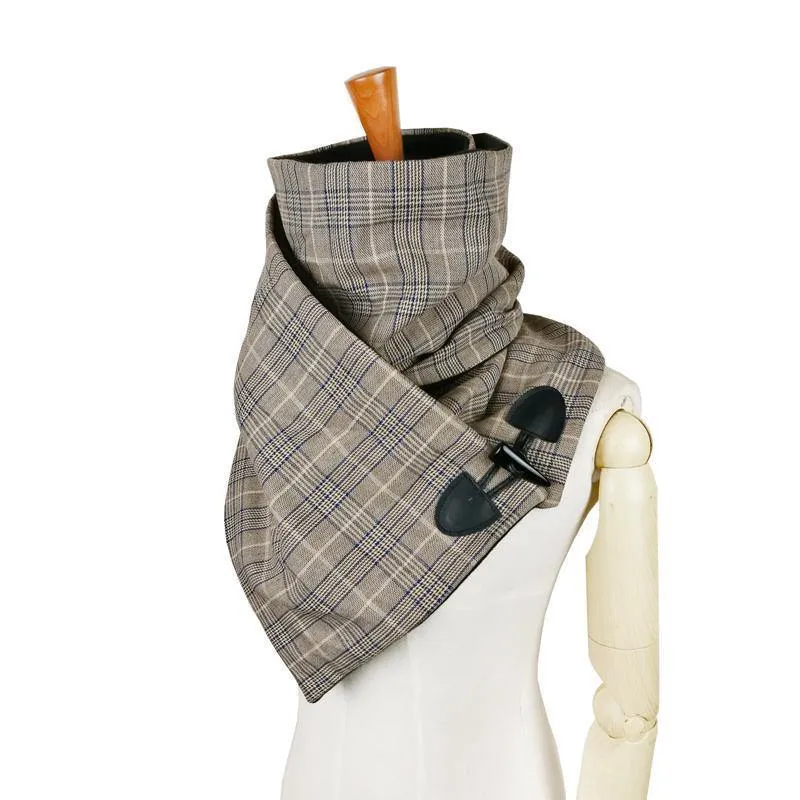 Wolle Winter Damen Herren Schal Mode Schal Halstuch Schals Wickelschal Unisex Schal Horn Knebelverschluss
