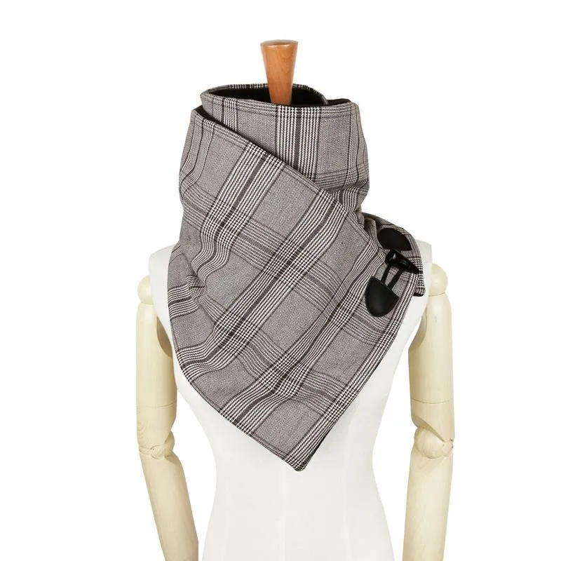 Wolle Winter Damen Herren Schal Mode Schal Halstuch Schals Wickelschal Unisex Schal Horn Knebelverschluss