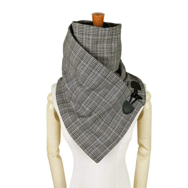 Wolle Winter Damen Herren Schal Mode Schal Halstuch Schals Wickelschal Unisex Schal Horn Knebelverschluss