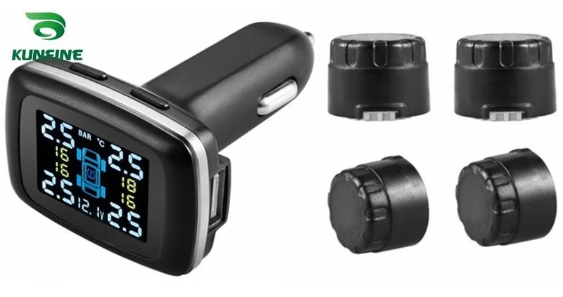 Reifendrucküberwachungssystem, Zigarettenanzünder, digitales LCD-Display, automatische Sicherheitsalarmsysteme, Reifendruck
