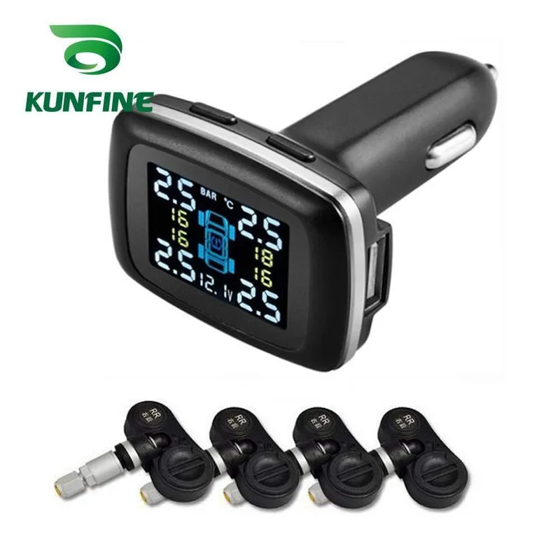 Reifendrucküberwachungssystem, Zigarettenanzünder, digitales LCD-Display, automatische Sicherheitsalarmsysteme, Reifendruck