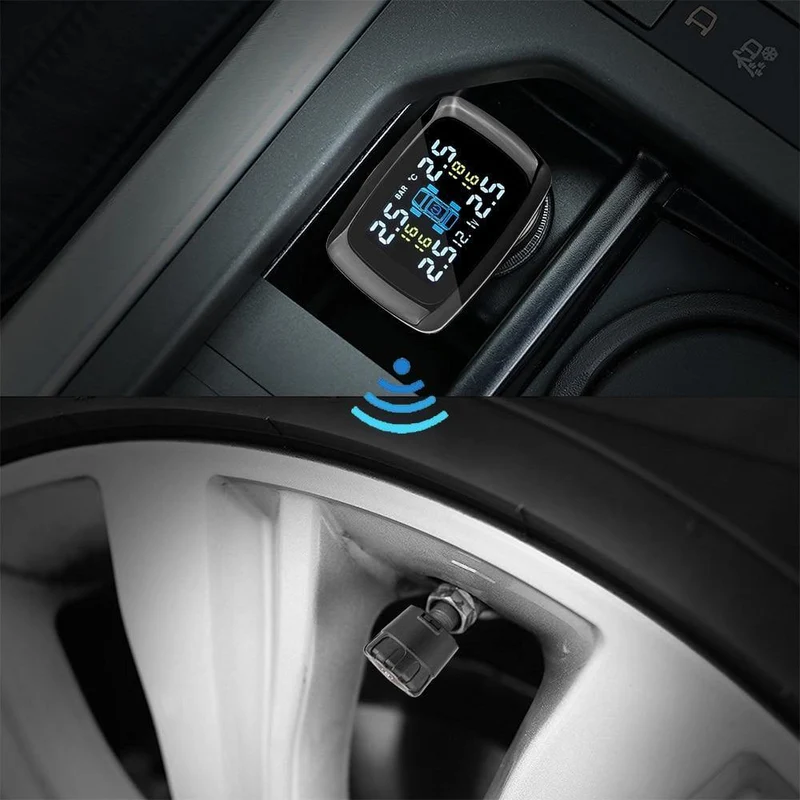 Reifendrucküberwachungssystem, Zigarettenanzünder, digitales LCD-Display, automatische Sicherheitsalarmsysteme, Reifendruck