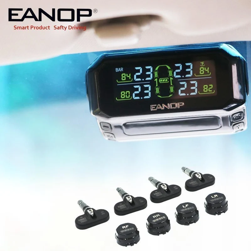 S600 Solar TPMS Reifendruckkontrollsystem Auto Windschutzscheibe Drahtloser Reifendruckalarm Externer/interner Sensor