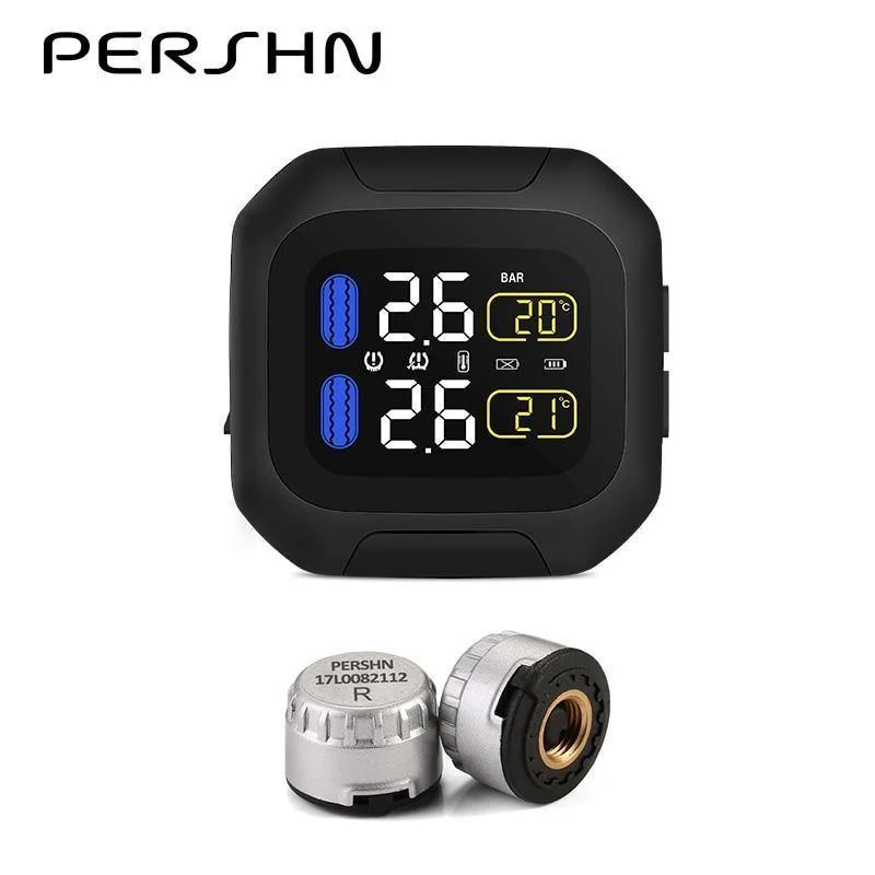 M3 Drahtloses TPMS-Reifendrucküberwachungssystem für Motorräder TPMS-Reifendrucksensor für Motorräder Universelle externe 2-Sensoren