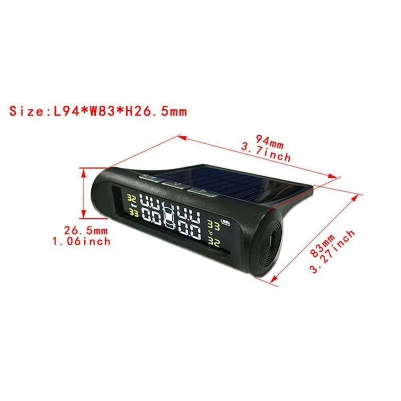 Reifendrucksensor-Alarmüberwachungssystem Interner / externer Reifentemperatursensor Drahtloser Drucksensor