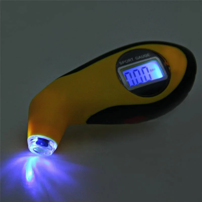 Auto-Auto-Messgerät-Tester, Diagnosetool für Fahrsicherheit, Reifendruckmessgerät, Manometer, Barometer, Tester, digitaler LCD-Reifen