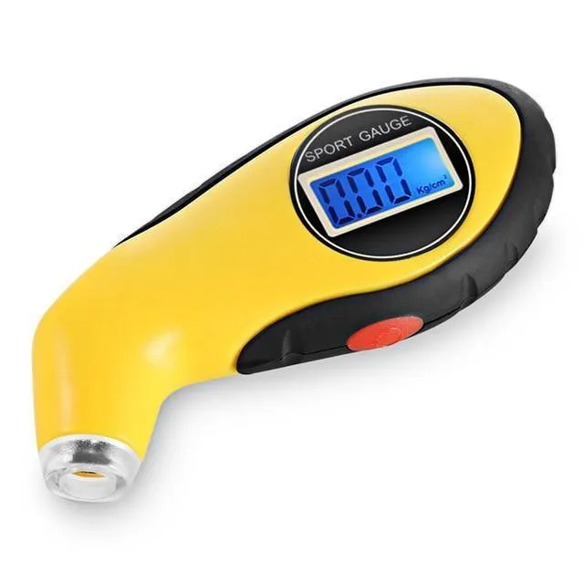 Auto-Auto-Messgerät-Tester, Diagnosetool für Fahrsicherheit, Reifendruckmessgerät, Manometer, Barometer, Tester, digitaler LCD-Reifen