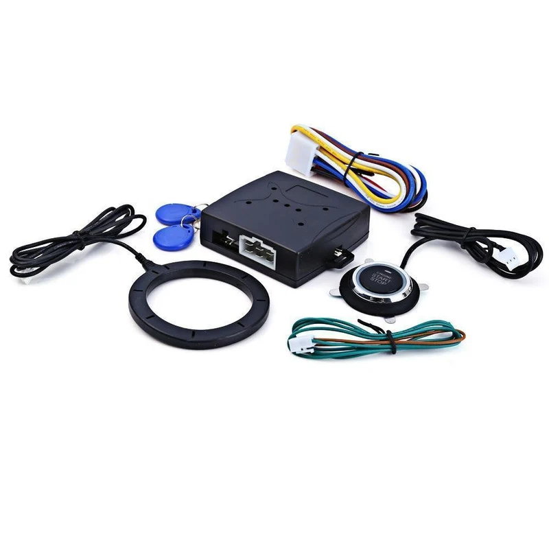 Universal Auto Motor Auto Alarm Push Start Taste RFID Schloss Zündung Starter Keyless Tpms Entry Start Stop Wegfahrsperre