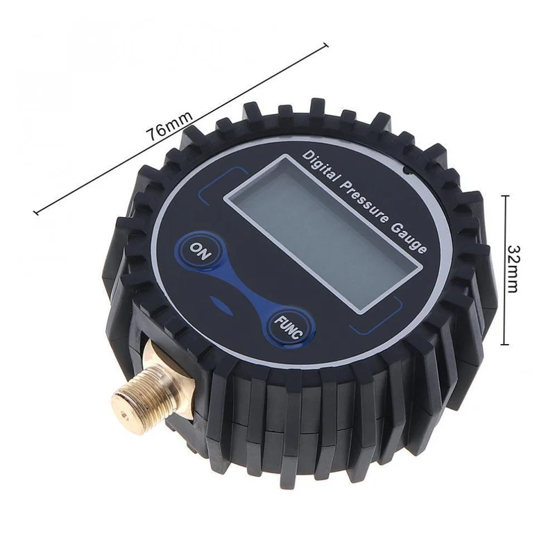 Elektronisches digitales Reifen-Reifendruck-Messgerät 0-230PSI Night Vision Metal Connector für Motorrad-Auto-Fahrrad-LKW-Reifen