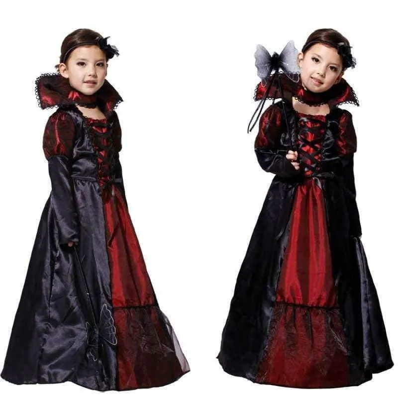 Gothic Anime Vampir Kostüm für Kinder Kostüme Halloween Karneval Kostüme für Kinder Party Cosplay Mädchen Hexe