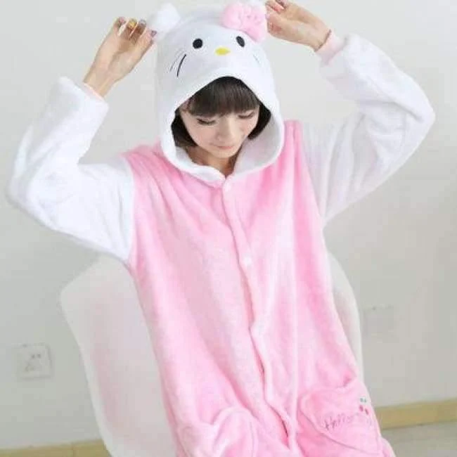 Erwachsene / Kinder Winter Frau ganze Pyjamas Tiere Einhorn Kostüm Phantasie Tier Anime Cosplay Einteiler Overall Halloween Onesie