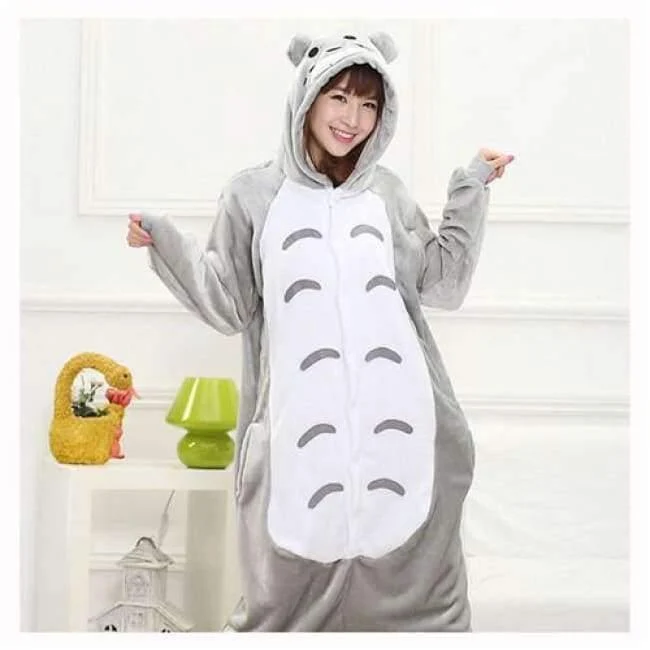 Erwachsene / Kinder Winter Frau ganze Pyjamas Tiere Einhorn Kostüm Phantasie Tier Anime Cosplay Einteiler Overall Halloween Onesie