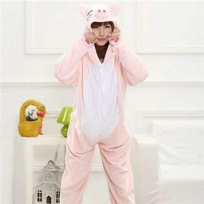 Erwachsene / Kinder Winter Frau ganze Pyjamas Tiere Einhorn Kostüm Phantasie Tier Anime Cosplay Einteiler Overall Halloween Onesie