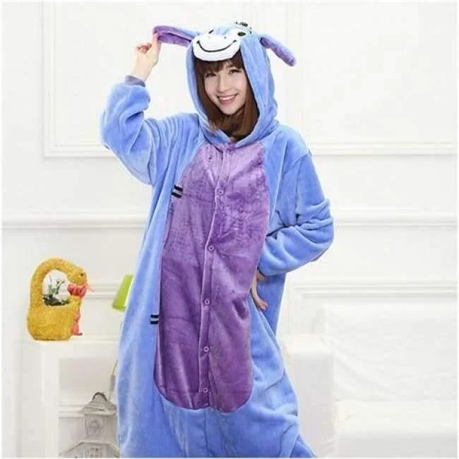 Erwachsene / Kinder Winter Frau ganze Pyjamas Tiere Einhorn Kostüm Phantasie Tier Anime Cosplay Einteiler Overall Halloween Onesie