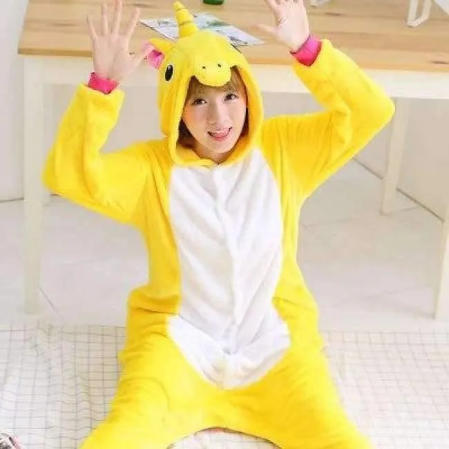 Erwachsene / Kinder Winter Frau ganze Pyjamas Tiere Einhorn Kostüm Phantasie Tier Anime Cosplay Einteiler Overall Halloween Onesie