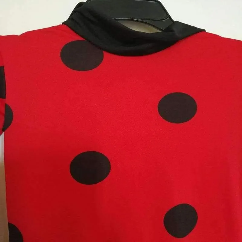 Marienkäfer-Cosplay-Kostüme, 3 Stück, Marienkäfer-Overall, Maske, Tasche für Kinder und Erwachsene, kompletter Lycra-Anzug, Marienkäfer für Kinder, Halloween