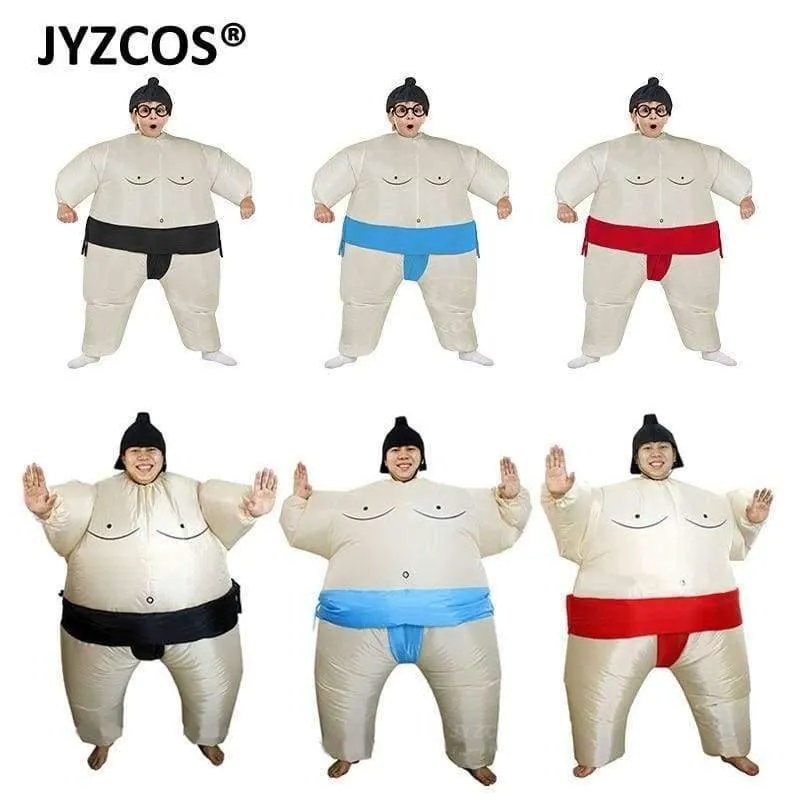 Purim Aufblasbare Sumo Kostüm Anzüge Wrestler Halloween Kostüm für Jungen Mädchen Männer Frauen Erwachsene Kinder Fat Man Airblown Sumo