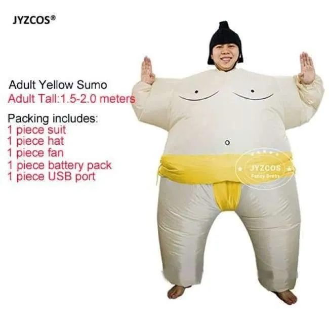 Purim Aufblasbare Sumo Kostüm Anzüge Wrestler Halloween Kostüm für Jungen Mädchen Männer Frauen Erwachsene Kinder Fat Man Airblown Sumo