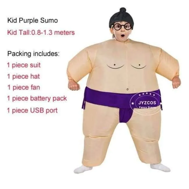 Purim Aufblasbare Sumo Kostüm Anzüge Wrestler Halloween Kostüm für Jungen Mädchen Männer Frauen Erwachsene Kinder Fat Man Airblown Sumo