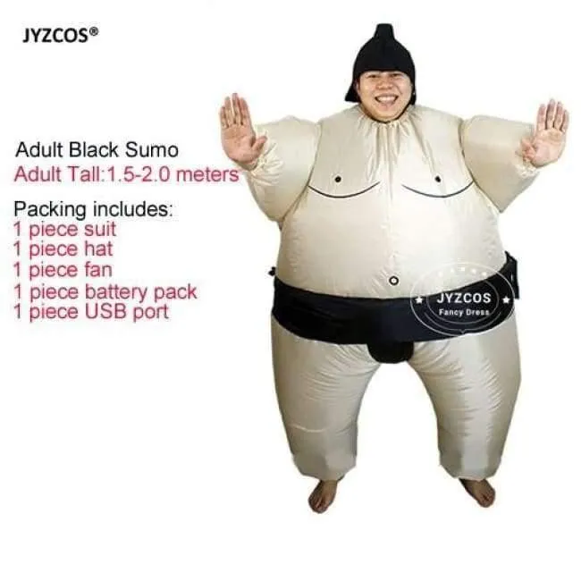 Purim Aufblasbare Sumo Kostüm Anzüge Wrestler Halloween Kostüm für Jungen Mädchen Männer Frauen Erwachsene Kinder Fat Man Airblown Sumo