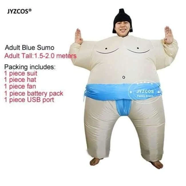 Purim Aufblasbare Sumo Kostüm Anzüge Wrestler Halloween Kostüm für Jungen Mädchen Männer Frauen Erwachsene Kinder Fat Man Airblown Sumo