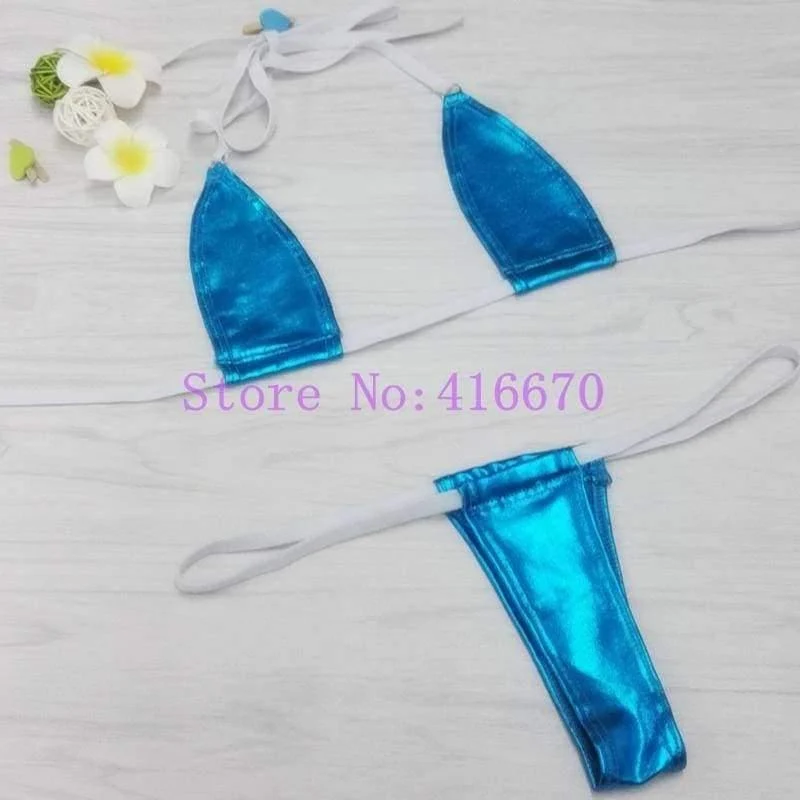 Teardrop Mini Micro Bikini Bademode Set Sexy Frauen Vergoldung Badeanzug Beachwear Exotic Dessous Unterwäsche Plus Size