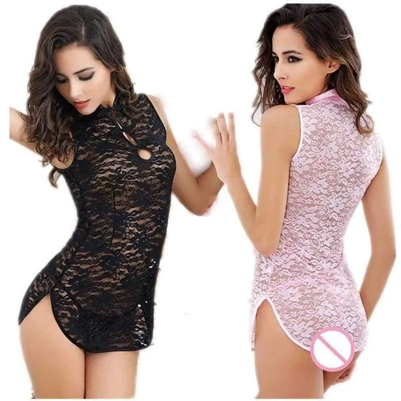 Sexy Dessous Baby Dolls Frauen Exotic Apparel Dessous cheongsam Transparente sexy Unterwäsche heißen sexy Kostüme Cosplay Nachthemd
