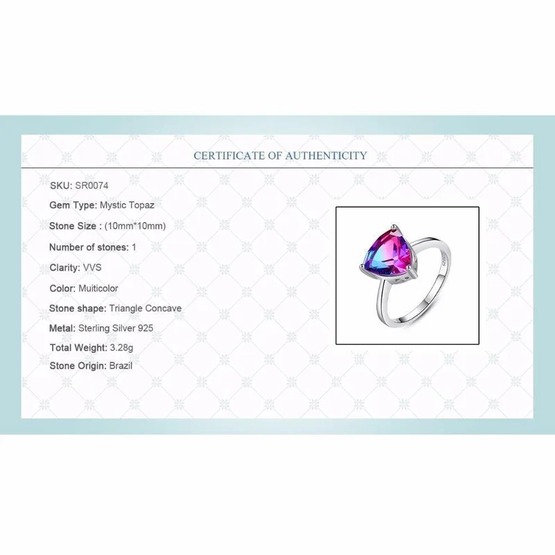 Regenbogen Feuer Mystic Topaz Fingerringe für Frauen Jubiläum Frauen 925 Sterling Silber Ehering