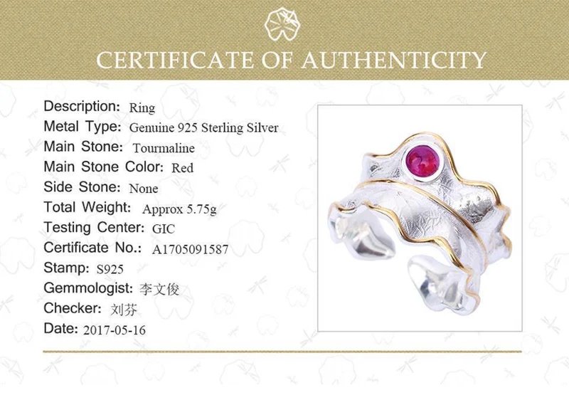 Ring aus 925er Sterlingsilber, natürlicher Turmalin, handgefertigt, Designer-Edelschmuck, verstellbare Blattringe