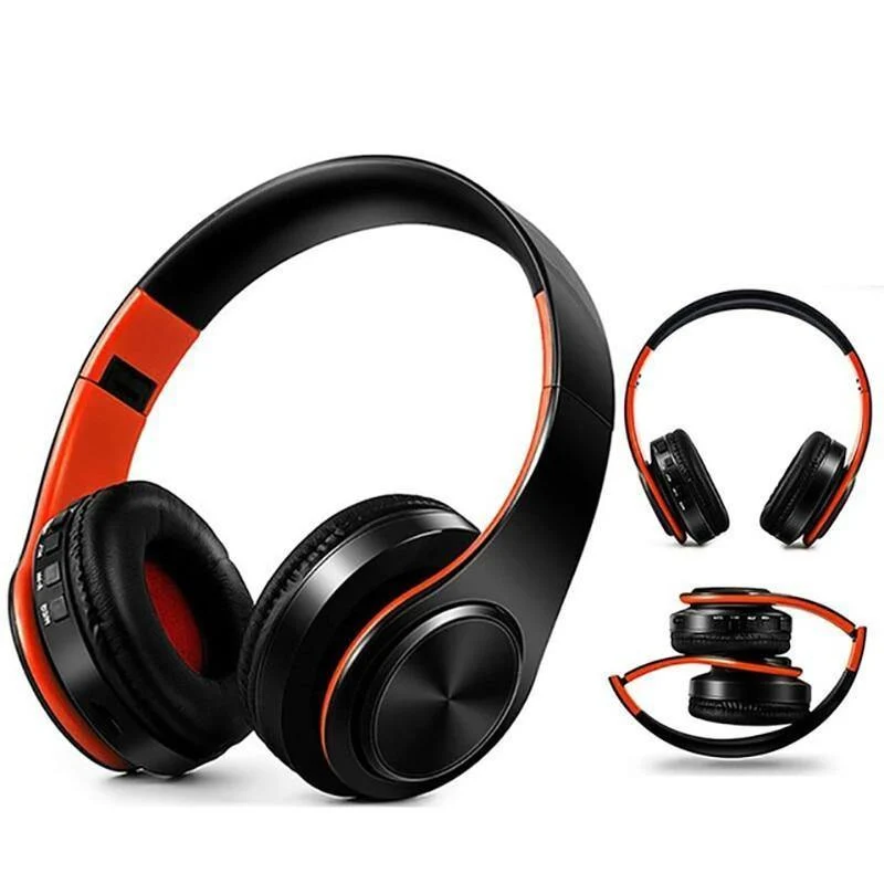 Kabellose Bluetooth-Kopfhörer, Headset, Stereo-Kopfhörer, Ohrhörer mit Mikrofon/TF-Karte für Handy-Musik