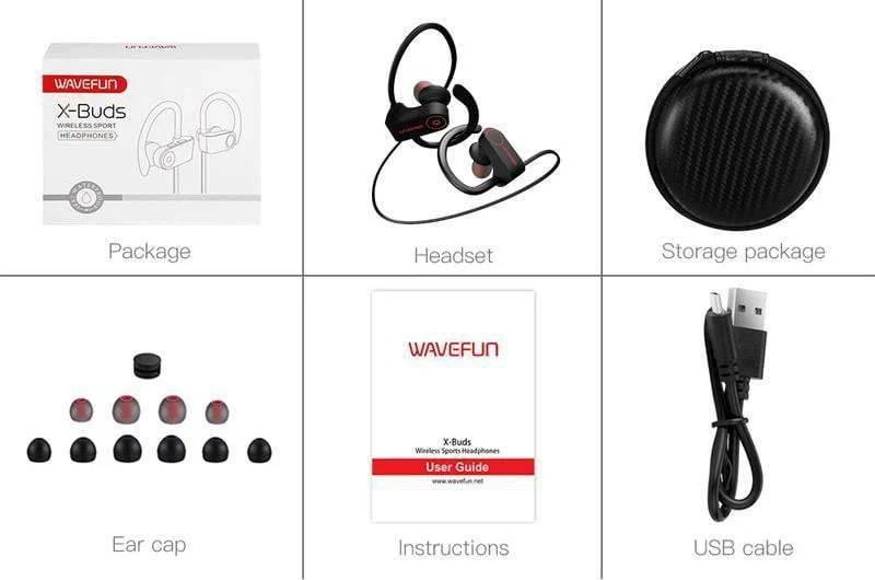 Bluetooth Kopfhörer IPX7 wasserdichter drahtloser Kopfhörer sports Bass-Bluetooth-Kopfhörer mit mic für Telefon iPhone xiaomi