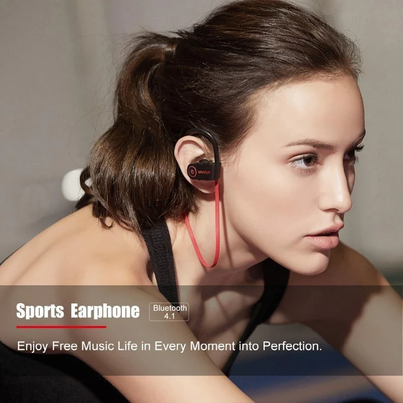 Bluetooth Kopfhörer IPX7 wasserdichter drahtloser Kopfhörer sports Bass-Bluetooth-Kopfhörer mit mic für Telefon iPhone xiaomi
