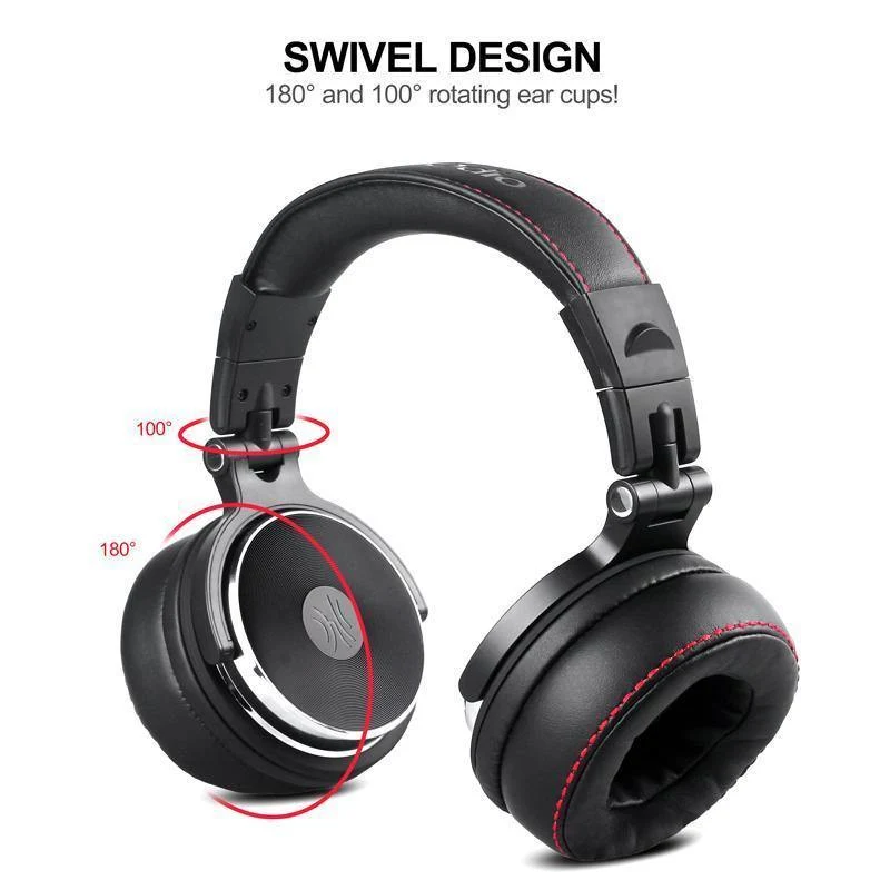 Professionelle Studio Pro DJ-Kopfhörer mit Mikrofon über Ohr, HiFi-Monitore, Musik-Headset-Kopfhörer für Telefon-PC
