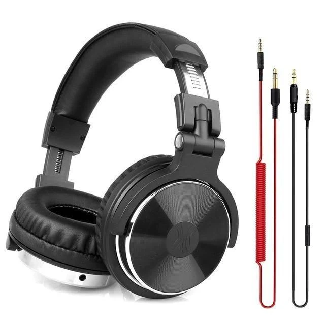 Professionelle Studio Pro DJ-Kopfhörer mit Mikrofon über Ohr, HiFi-Monitore, Musik-Headset-Kopfhörer für Telefon-PC