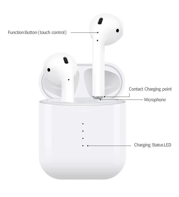 Kopfhörer Mini Tws i10 Kopfhörer Neueste Bt 5.0 True Wireless Earbuds 4 Stunden lange Arbeitsspielzeit