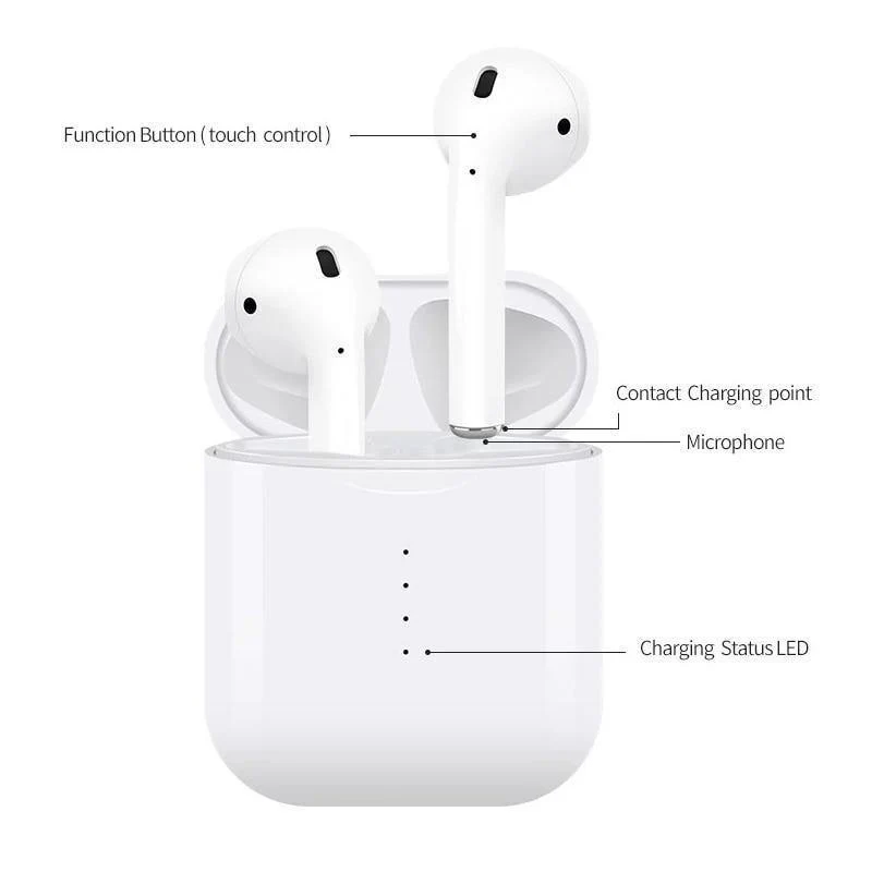 Kopfhörer Mini Tws i10 Kopfhörer Neueste Bt 5.0 True Wireless Earbuds 4 Stunden lange Arbeitsspielzeit