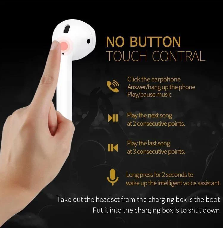 Kopfhörer Mini Tws i10 Kopfhörer Neueste Bt 5.0 True Wireless Earbuds 4 Stunden lange Arbeitsspielzeit
