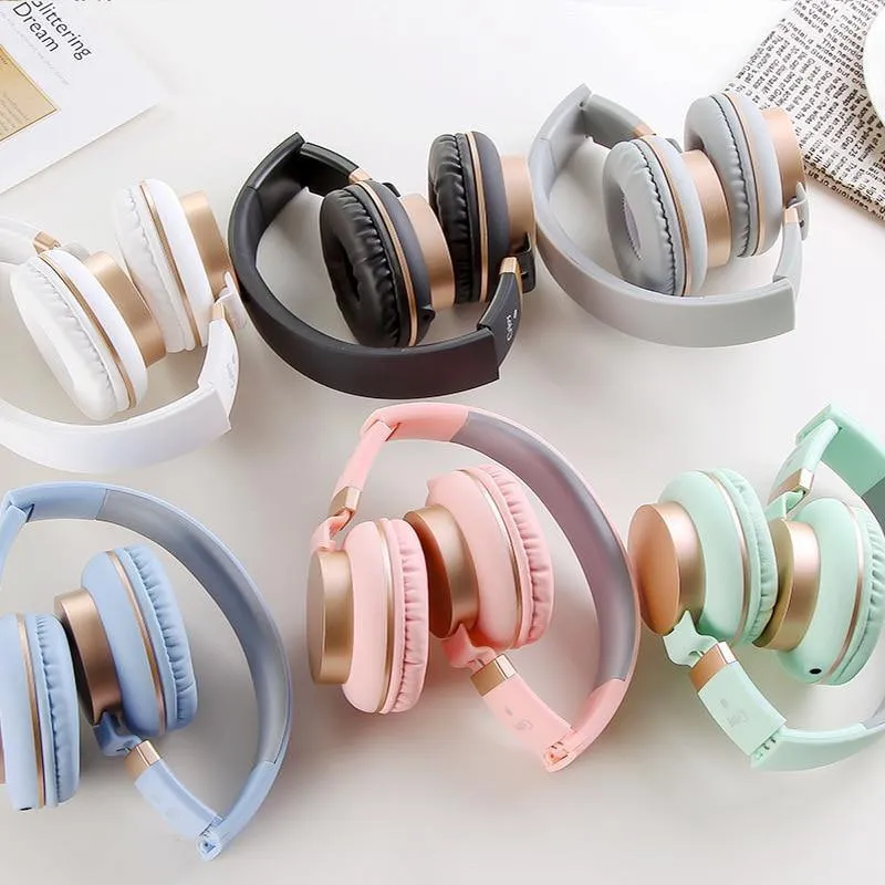 Kabelgebundene Kopfhörer mit Mikrofon, tragbar, faltbar, On-Ear-Headset mit Mikrofon für Telefone, Xiaomi, PC, MP3, Mädchen