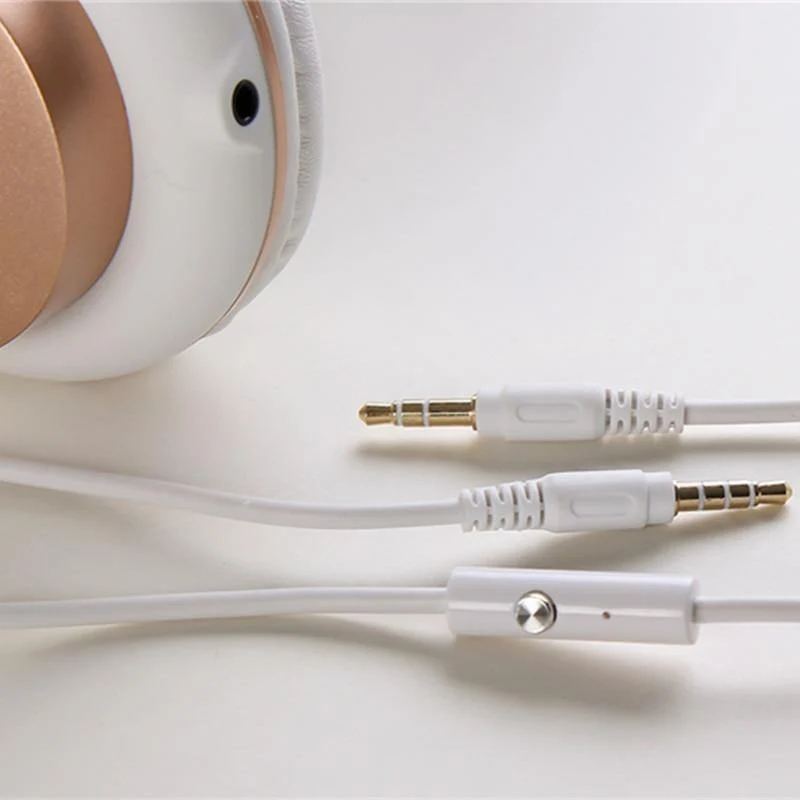 Kabelgebundene Kopfhörer mit Mikrofon, tragbar, faltbar, On-Ear-Headset mit Mikrofon für Telefone, Xiaomi, PC, MP3, Mädchen