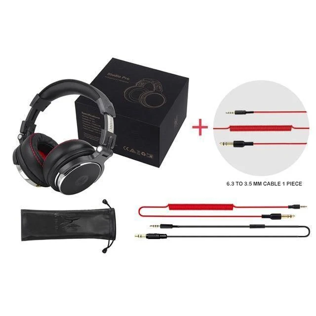 Professionelle Studio Kopfhörer DJ Stereo Kopfhörer Studio Monitor Gaming Headset 3.5mm 6.3mm Kabel Für Xiaomi Phones PC