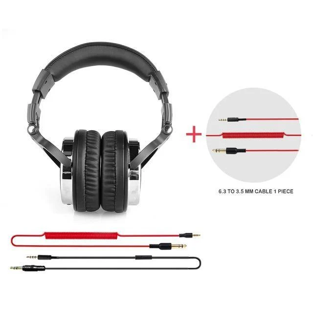 Professionelle Studio Kopfhörer DJ Stereo Kopfhörer Studio Monitor Gaming Headset 3.5mm 6.3mm Kabel Für Xiaomi Phones PC
