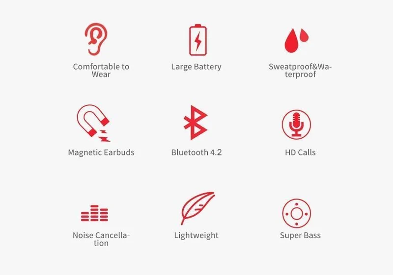 Drahtlose Kopfhörer IPX5 Wasserdicht Sport Bluetooth Kopfhörer mit Mic Bass Bluetooth Kopfhörer