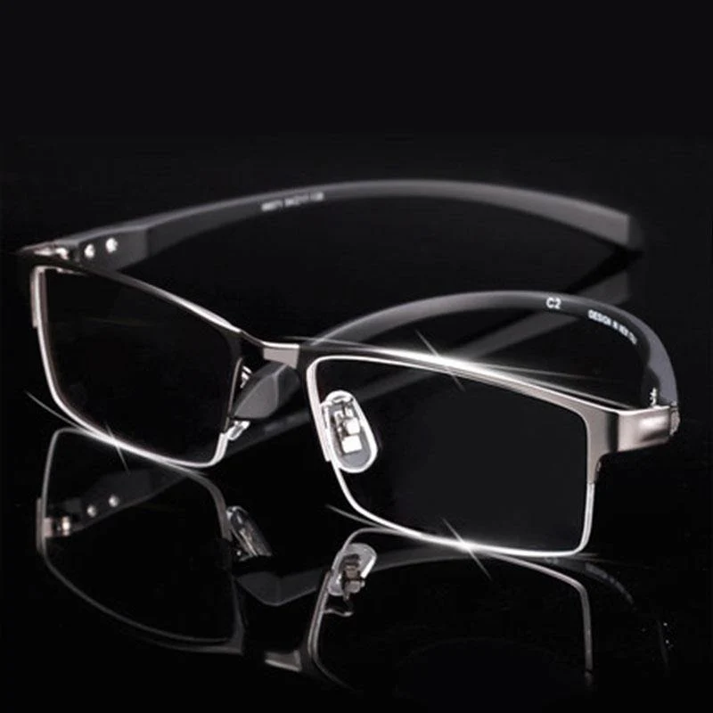 Brillengestell für Herren Eyewear Flexible Tempel Beine IP Galvanik Legierungsmaterial, Vollrand und Halbrand
